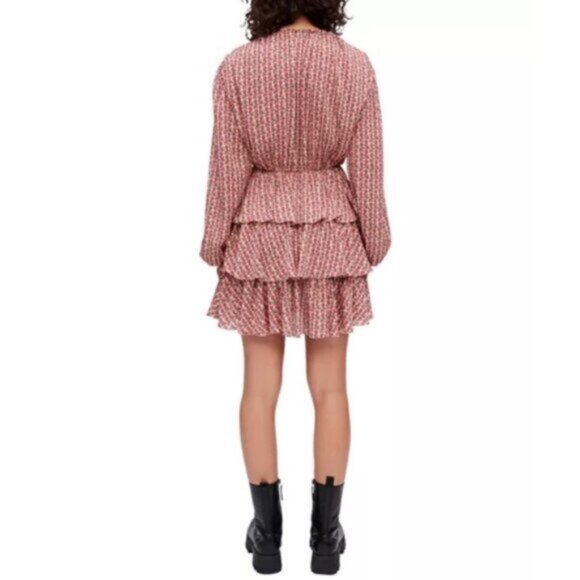 NWT Maje Rilivate Floral Print Tiered Mini Dress - Picture 6 of 17